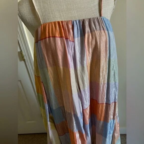 Anthropologie Pilcro Sleeveless Plaid Tent Maxi Dress size M - Picture 4 of 10